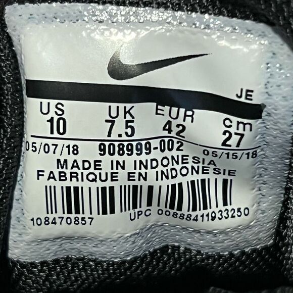 Womens NIKE Revolution 4 Triple Black Running Shoes / Size 10 - Picture 8 of 9